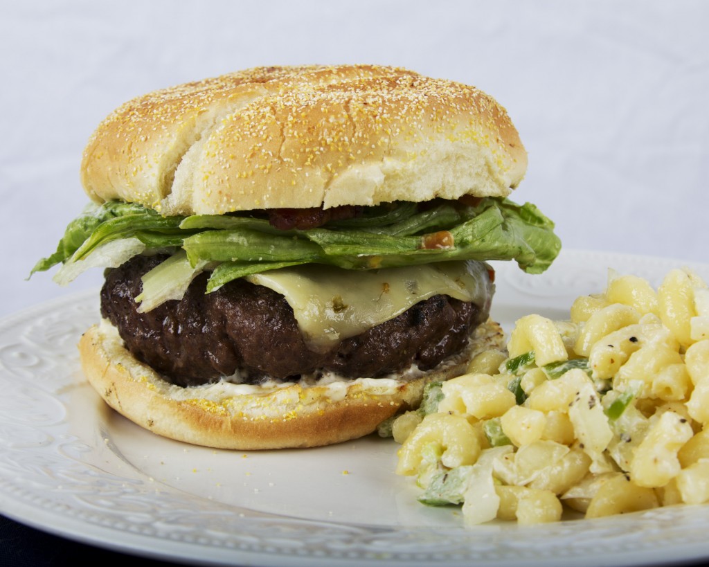 Jack Daniels-infused cheeseburger