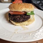 chapli kabob burger on a plate